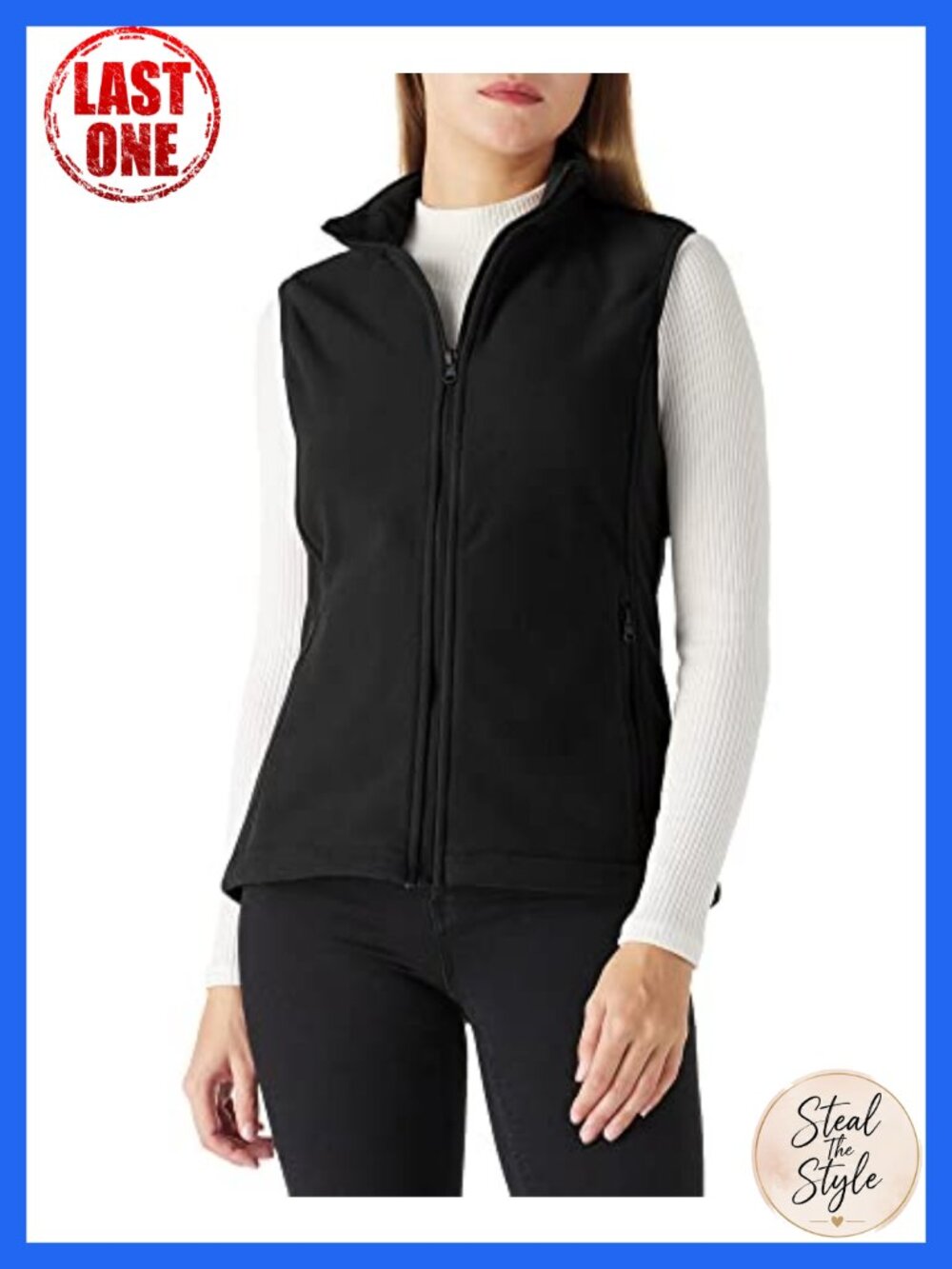 Women's Polar Fleece Vest Full Zip Sleeveless Jacket with Pockets